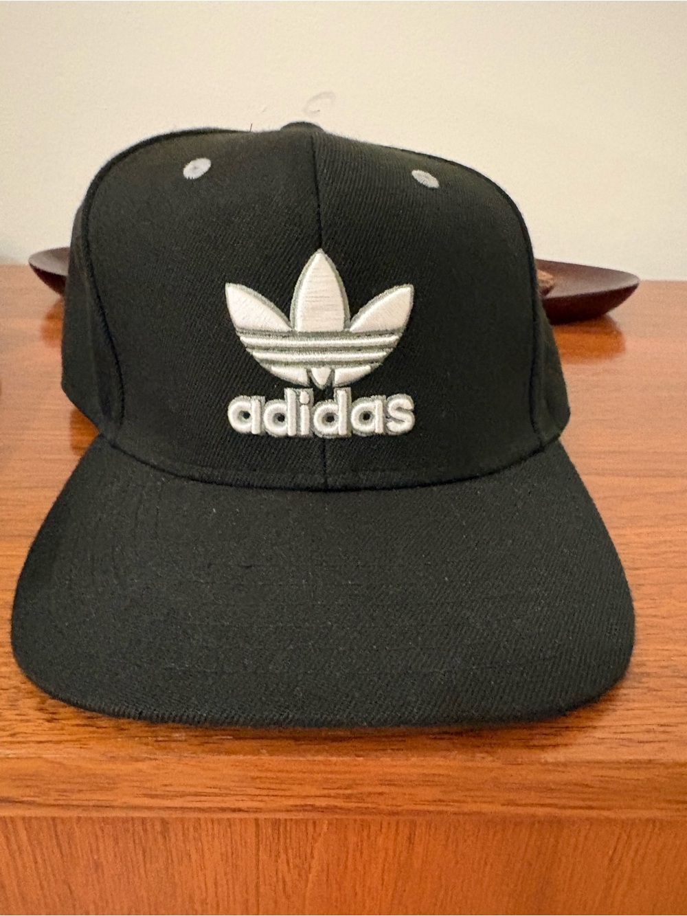 adidas Black and White Trefoil Snapback Hat